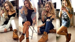 HOW TO STYLE TIMBERLAND BOOTS  OUTFIT IDEAS [upl. by Lorene]