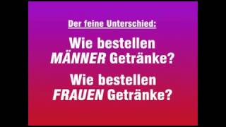 Wie Männer und Frauen Getränke bestellen [upl. by Anayad]