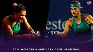 Simona Halep vs Aryna Sabalenka  2018 Western amp Southern Open Semifinal  WTA Highlights [upl. by Kauffmann]