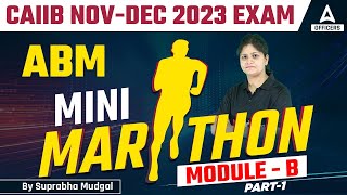 CAIIB Nov Dec 2023 Exam  CAIIB ABM Mini Marathon  Module B  Part 1 [upl. by Alaekim613]