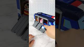 Satisfying with Unboxing amp Review Miniature Police Car Transporter Toys Video  ASMR Videos [upl. by Mile]