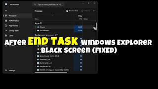 After End Task Windows Explorer Black Screen FIXED [upl. by Pinzler]