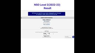 NSO Level 2 202223 Resultshorts [upl. by Lonee146]