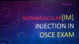 Intramascular injection  IM in Osce Part 1 [upl. by Allie]