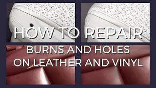 Repair burns and holes on leather and vinyl with Coconix Leather Care Pro [upl. by May]