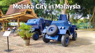 Old Malaysian Police Jeep  Melaka City in Malaysia [upl. by Ydnem903]