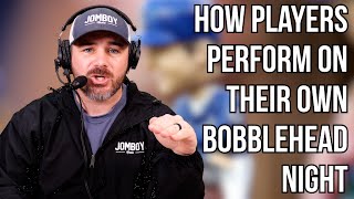 How do MLB players perform on their OWN bobblehead night [upl. by Alvar958]