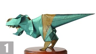 Part13  How to fold Origami TRex 摺紙暴龍教學 Kade Chan TransformersGrimlock變形金剛鋼鎖 [upl. by Kahaleel]