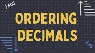 Place Value Ordering Decimals [upl. by Nerha169]