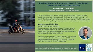 EMobility Webinar Series Introduction to EMobility [upl. by Eleira726]