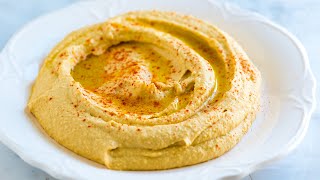 Easy Hummus Recipe  Better than storebought [upl. by Damalus]