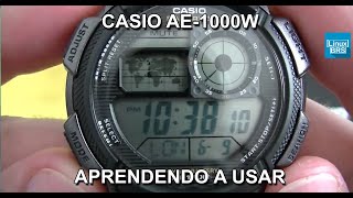 CASIO AE1000W 1AV  WORLD TIME  APRENDENDO A USAR  PTBR  BRASIL [upl. by Aube]