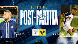 Le voci del post partita Paolo Zanetti e Darko Lazovic [upl. by Purpura]