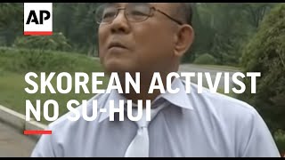 SKorean activist No Suhui arrested as he returns from unauthorised trip to the North [upl. by Eno]