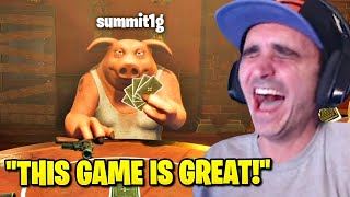 Summit1g Cant Stop Laughing Playing Liars Bar ft Chang Gang [upl. by Loriner]