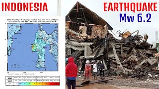 Magnitude 62 Earthquake Hits Indonesia Sulawesi Island 2021 [upl. by Staten]