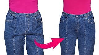 How to remove baggy in the groin of the trousersjeans to fit you perfectly [upl. by Eelymmij]