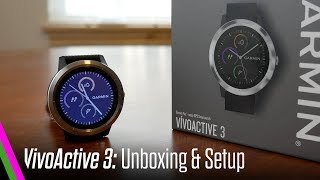 VivoActive 3 Unboxing and Setup PreReview [upl. by Greene]