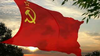 Flag and anthem of Soviet Union 19441955  Stalin lyrics [upl. by Ierna488]