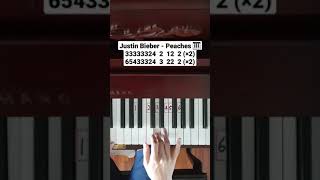 Justin Bieber  Peaches Piano Tutorial [upl. by Anaeed]