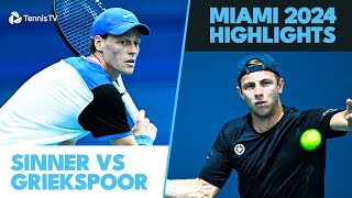 Jannik Sinner vs Tallon Griekspoor Highlights  Miami 2024 [upl. by Harehs]