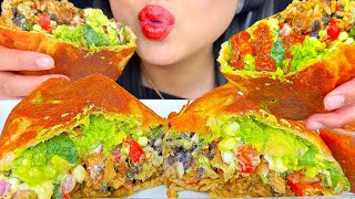 ASMR GIANT GRILLED CHEESE BURRITO CHIPOTLE HACK MUKBANG [upl. by Trev]