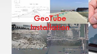 Geotube Installation  Geotube construction  Geo Bag  geo bag revetments  geo bag embankment [upl. by Dag]