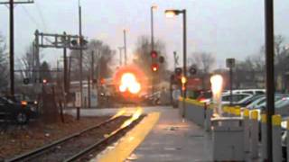 MBTA Commuter Rail arriving at Stoughton Station [upl. by Sheppard300]