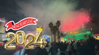 New Year’s EVE FIREWORKS 2023 Ring in 2024 LAS VEGAS STRIP LIVESTREAM DARK BACK ROADS TOO [upl. by Nnaitsirhc]