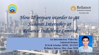 RIL Summer Internship for Metallurgical Engineering Students [upl. by Yessej]