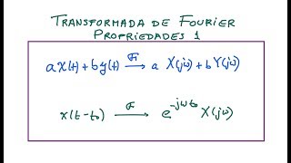 Transformada de Fourier Propriedades 1 ELT007 ELT060 ELT088 [upl. by Wordoow]