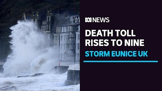 Nine dead as Storm Eunice tears through UK parts of Europe with highestever wind gusts  ABC News [upl. by Asusej]