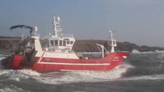 Sarah David S411  Fishing Boat in Storm [upl. by Kolodgie]