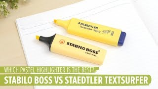 Which Pastel Highlighter is the Best Stabilo Boss vs Staedtler Textsurfer [upl. by Gnap779]