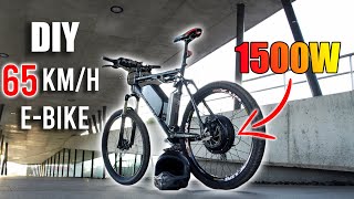 DIY Electric Bike 65kmh Using 1500W EBike Conversion Kit [upl. by Reyem977]