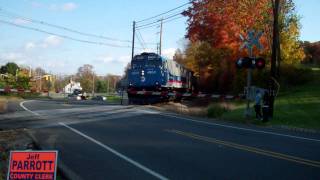 Metro North Equipment Move on NYSampW 10152011 in Sparta NJ [upl. by Neelra301]