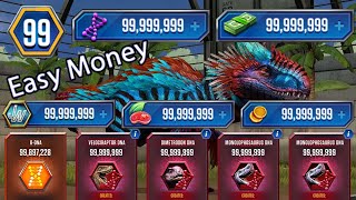 🦖 Jurassic World Unlimited Coins Cash Food SDNA and More Easy Trick 🌟 [upl. by Akenaj]