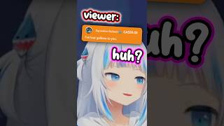 Gura Receives a Strange Superchat from a Viewer hololiveenglish hololive vtuber [upl. by Nonnahs]