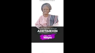 CELEBRATION OF LIFE  MAMA FLORENCE ADETIMEHIN [upl. by Willyt]