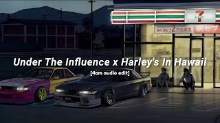 Under The Influence x Harleys in Hawaii Gravero Mashup  edit audio [upl. by Eecats909]