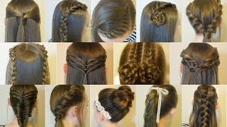 14 Easy Hairstyles For School Compilation 2 Weeks Of Heatless Hair Tutorials [upl. by Junius20]