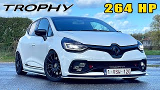 264HP Renault CLIO RS TROPHY  REVIEW on AUTOBAHN [upl. by Clemmie]