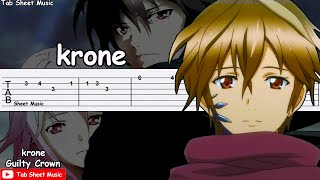 Guilty Crown  krone Guitar Tutorial [upl. by Starinsky980]