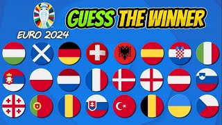 GUESS WHO IS THE WINNER OF THE UEFA EURO ✅ GUESS WINNER EURO 2024❓ [upl. by Noivert]