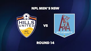 NPL Men’s NSW Round 14 Hills United FC v APIA Leichhardt FC [upl. by Nnylarat]