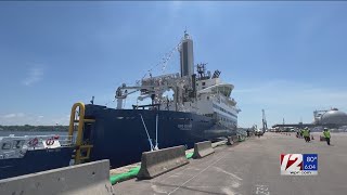 First American offshore wind vessel unveiled in Providence [upl. by Eojyllib401]