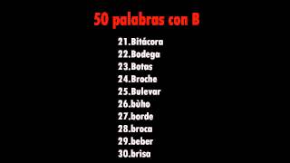 50 palabras con B al principio [upl. by Romelle879]