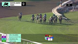 Delmona wins Race 9 on Saturday March 26 2022 at Santa Anita Park [upl. by Uhn]