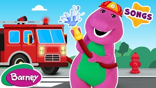 Barney  Here Comes The Firetruck SONG with LYRICS [upl. by Nitaf454]