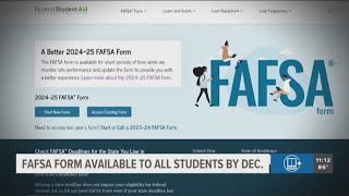 FAFSA form to be partially released in October fully by December [upl. by Emeric]